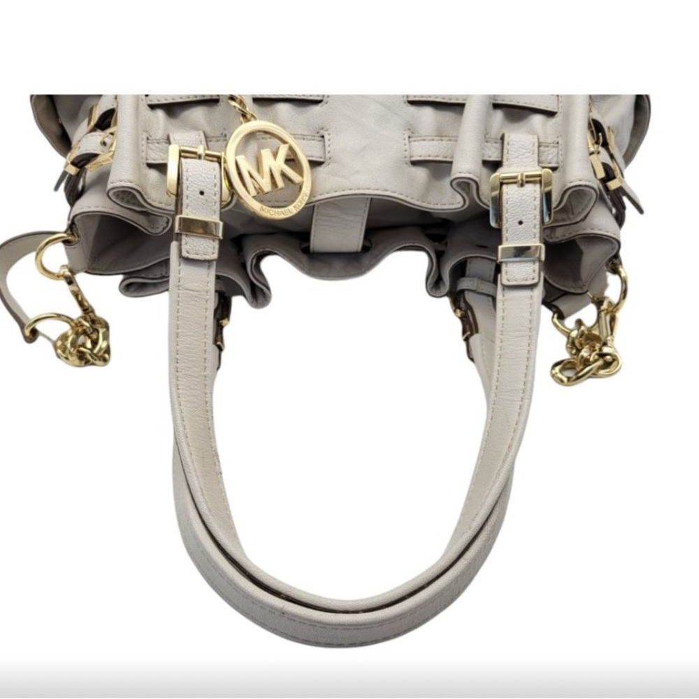 Michael Kors Cream Satchel with Gold Accents - Picture 5 of 9